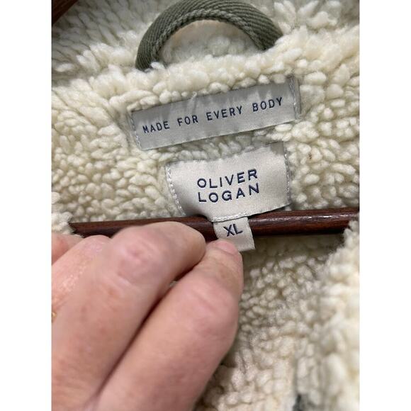Oliver Logan Oakhurst Sherpa Jacket Terrarium Moss Size XL Trucker Jacket - Picture 2 of 10